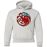 Sweatshirts Ash / YS Trinity of fire and ice V2 Youth Hoodie