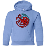 Sweatshirts Carolina Blue / YS Trinity of fire and ice V2 Youth Hoodie