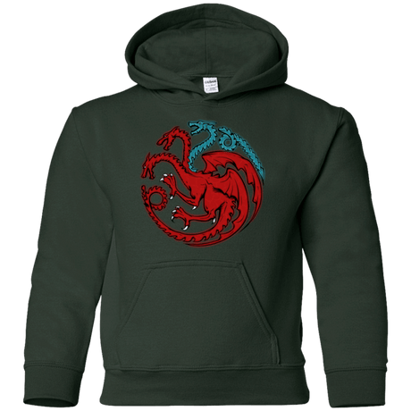 Sweatshirts Forest Green / YS Trinity of fire and ice V2 Youth Hoodie