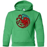 Sweatshirts Irish Green / YS Trinity of fire and ice V2 Youth Hoodie