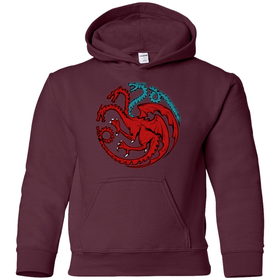 Sweatshirts Maroon / YS Trinity of fire and ice V2 Youth Hoodie