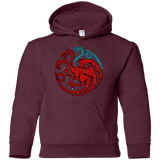 Sweatshirts Maroon / YS Trinity of fire and ice V2 Youth Hoodie