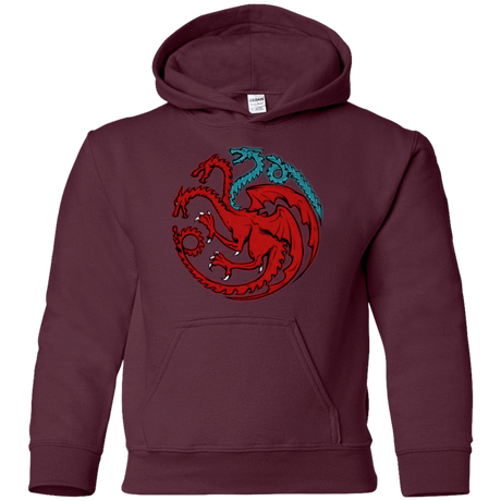 Sweatshirts Maroon / YS Trinity of fire and ice V2 Youth Hoodie