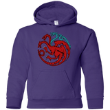 Sweatshirts Purple / YS Trinity of fire and ice V2 Youth Hoodie