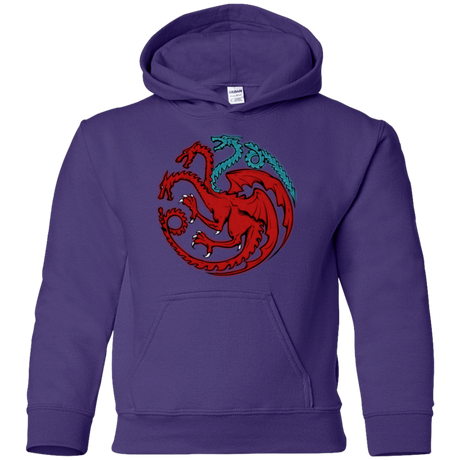 Sweatshirts Purple / YS Trinity of fire and ice V2 Youth Hoodie