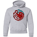 Sweatshirts Sport Grey / YS Trinity of fire and ice V2 Youth Hoodie