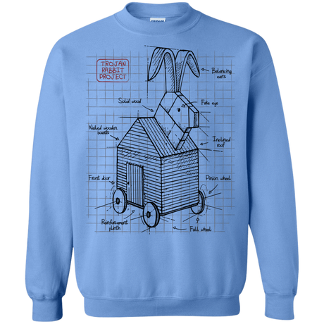 Sweatshirts Carolina Blue / S Trojan Rabbit Plan Crewneck Sweatshirt