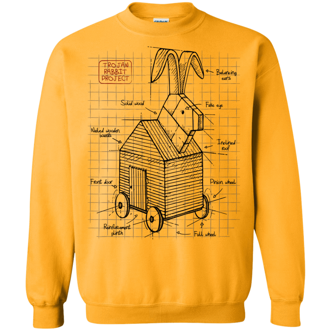 Sweatshirts Gold / S Trojan Rabbit Plan Crewneck Sweatshirt