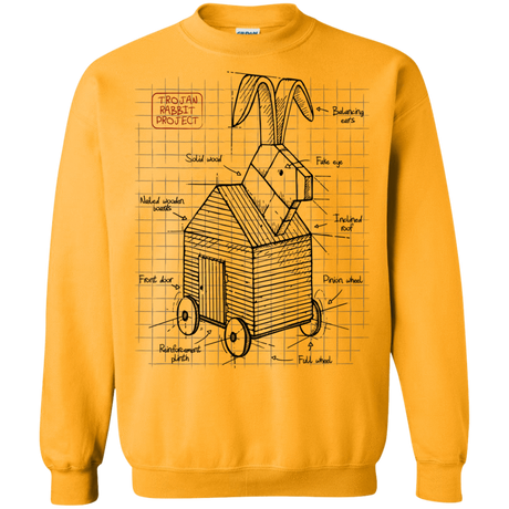 Sweatshirts Gold / S Trojan Rabbit Plan Crewneck Sweatshirt