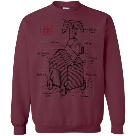 Sweatshirts Maroon / S Trojan Rabbit Plan Crewneck Sweatshirt