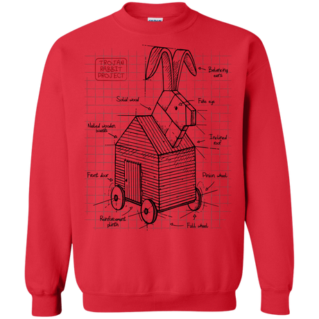 Sweatshirts Red / S Trojan Rabbit Plan Crewneck Sweatshirt