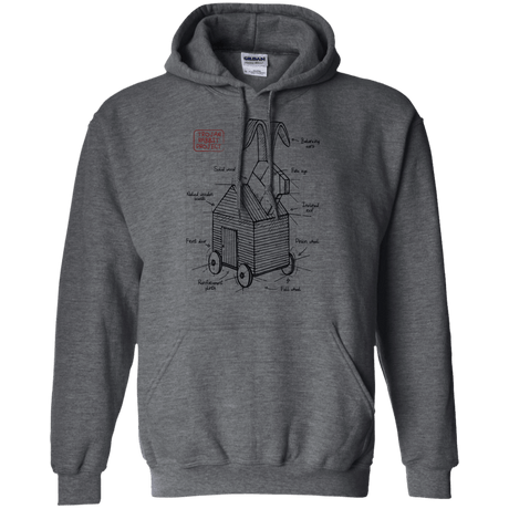 Sweatshirts Dark Heather / S Trojan Rabbit Plan Pullover Hoodie
