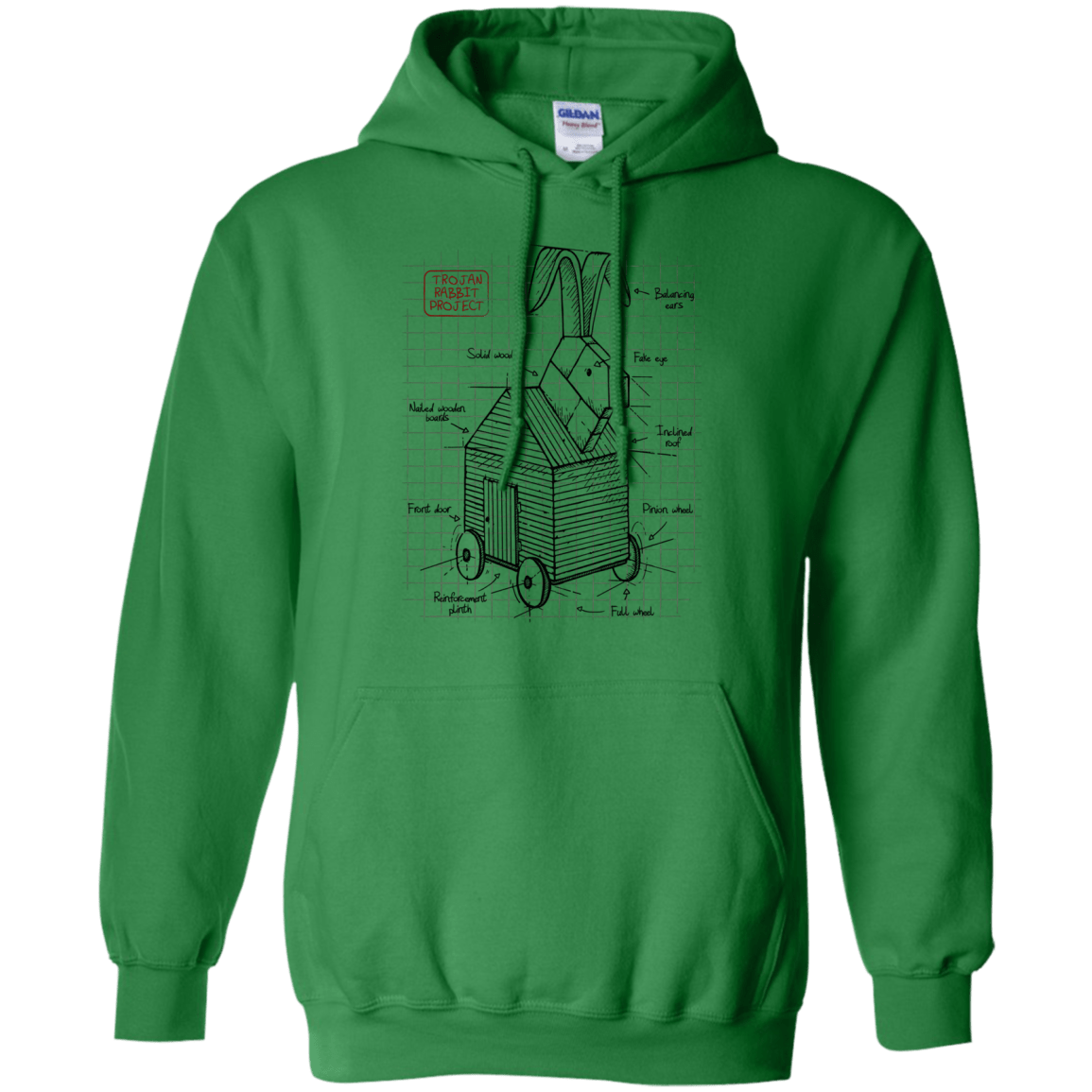Sweatshirts Irish Green / S Trojan Rabbit Plan Pullover Hoodie