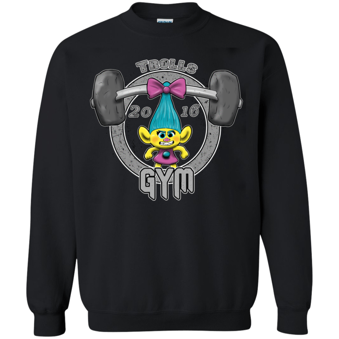 Sweatshirts Black / S Trolls Gym Crewneck Sweatshirt