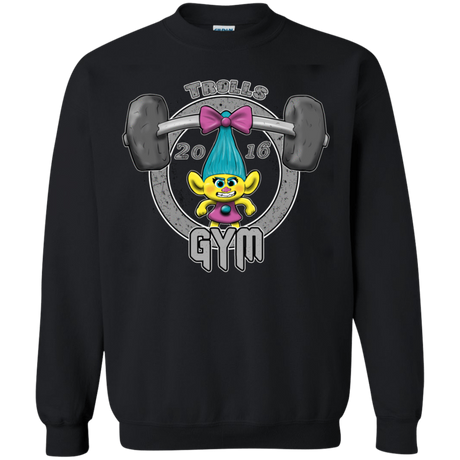 Sweatshirts Black / S Trolls Gym Crewneck Sweatshirt