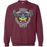 Sweatshirts Maroon / S Trolls Gym Crewneck Sweatshirt