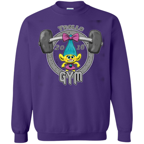 Sweatshirts Purple / S Trolls Gym Crewneck Sweatshirt