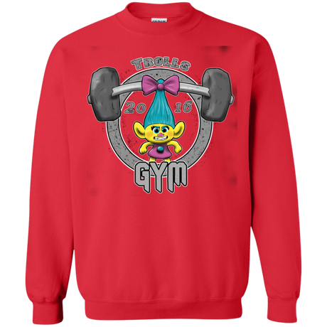 Sweatshirts Red / S Trolls Gym Crewneck Sweatshirt