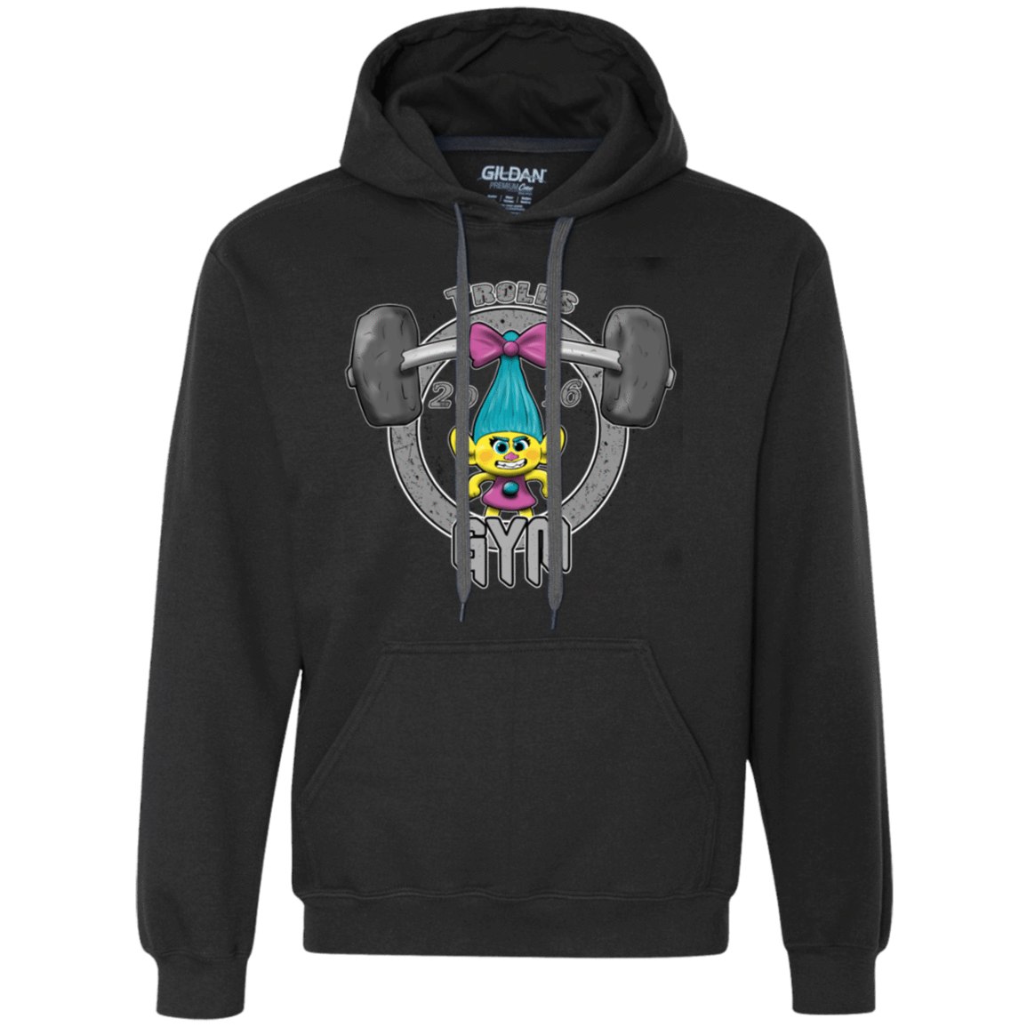 Sweatshirts Black / S Trolls Gym Premium Fleece Hoodie