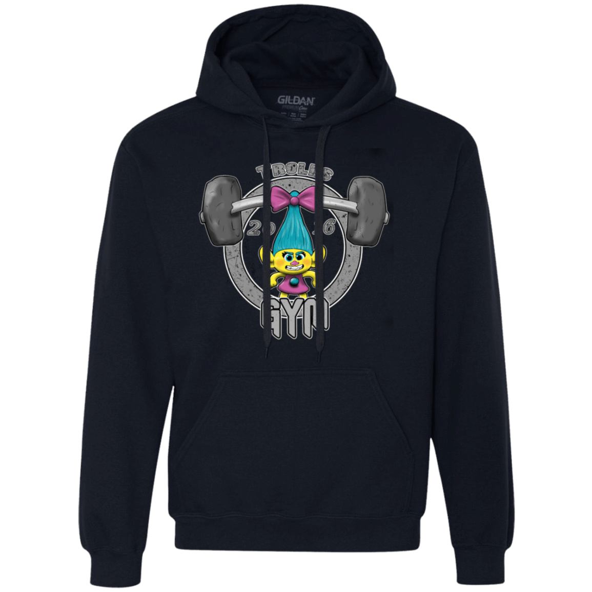 Sweatshirts Navy / S Trolls Gym Premium Fleece Hoodie