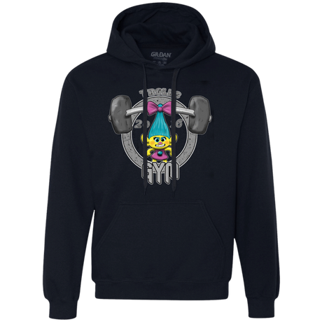 Sweatshirts Navy / S Trolls Gym Premium Fleece Hoodie