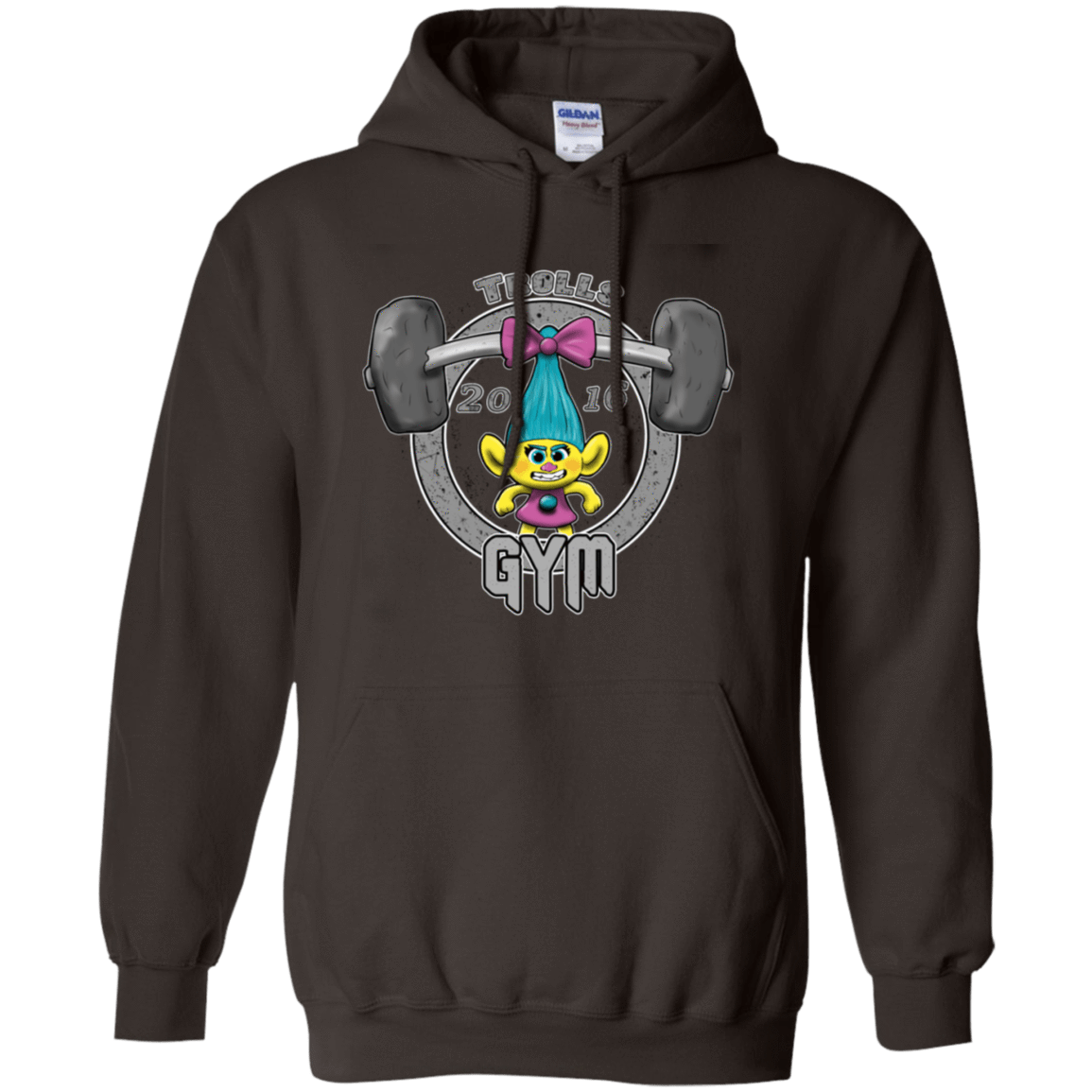 Sweatshirts Dark Chocolate / S Trolls Gym Pullover Hoodie