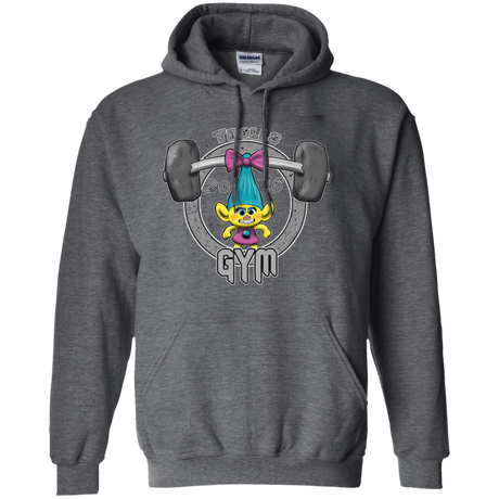 Sweatshirts Dark Heather / S Trolls Gym Pullover Hoodie