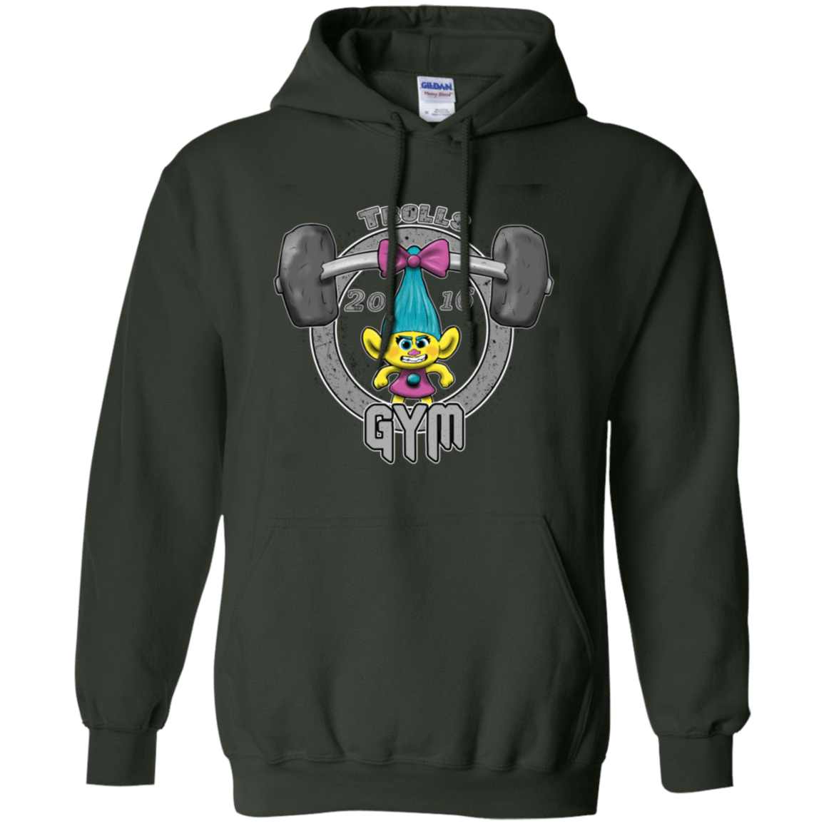 Sweatshirts Forest Green / S Trolls Gym Pullover Hoodie