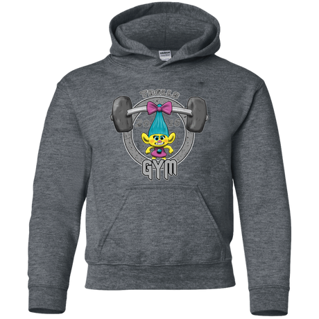 Sweatshirts Dark Heather / YS Trolls Gym Youth Hoodie