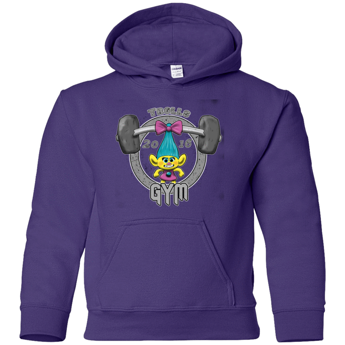 Sweatshirts Purple / YS Trolls Gym Youth Hoodie