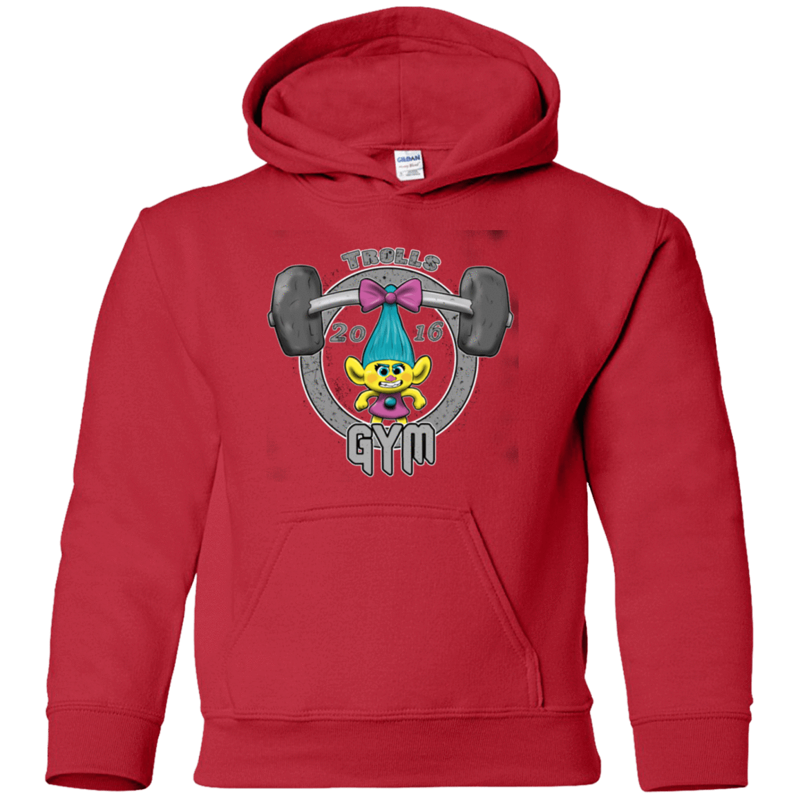 Sweatshirts Red / YS Trolls Gym Youth Hoodie