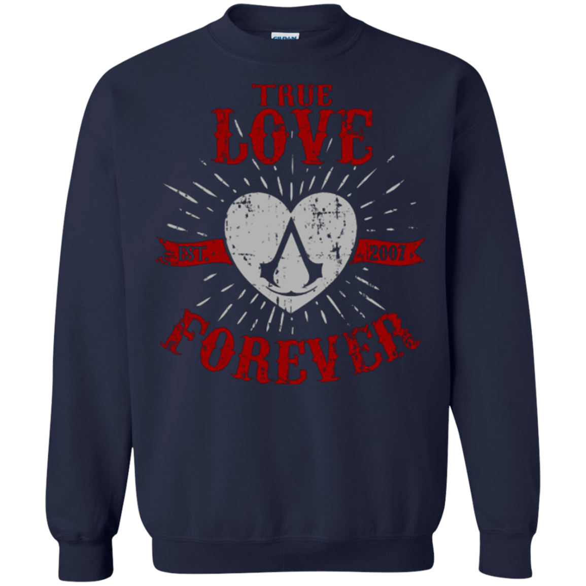 Sweatshirts Navy / Small True Love Forever Assasin Crewneck Sweatshirt