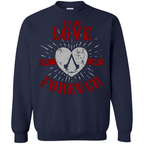 Sweatshirts Navy / Small True Love Forever Assasin Crewneck Sweatshirt