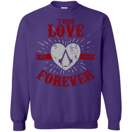 Sweatshirts Purple / Small True Love Forever Assasin Crewneck Sweatshirt