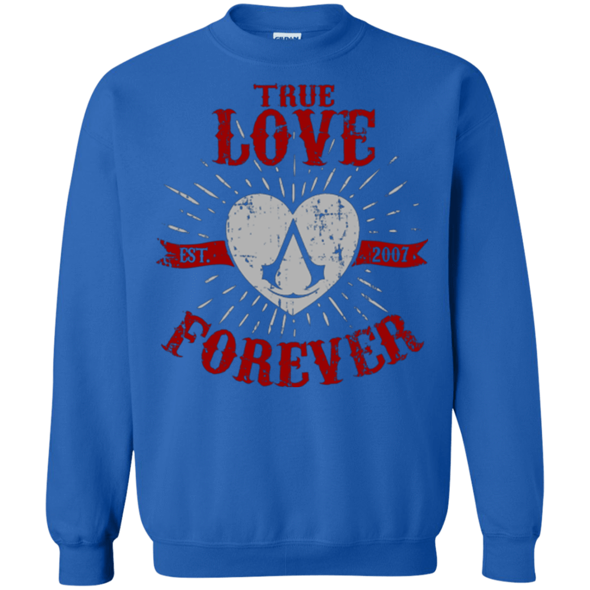 Sweatshirts Royal / Small True Love Forever Assasin Crewneck Sweatshirt
