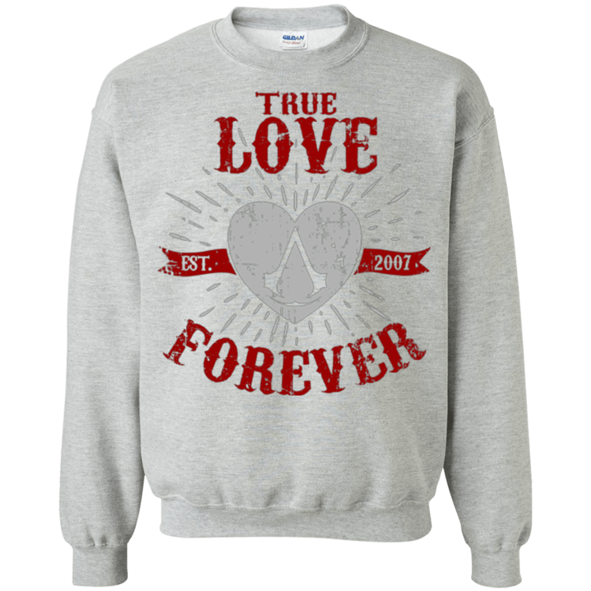 Sweatshirts Sport Grey / Small True Love Forever Assasin Crewneck Sweatshirt