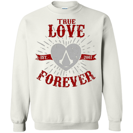 Sweatshirts White / Small True Love Forever Assasin Crewneck Sweatshirt