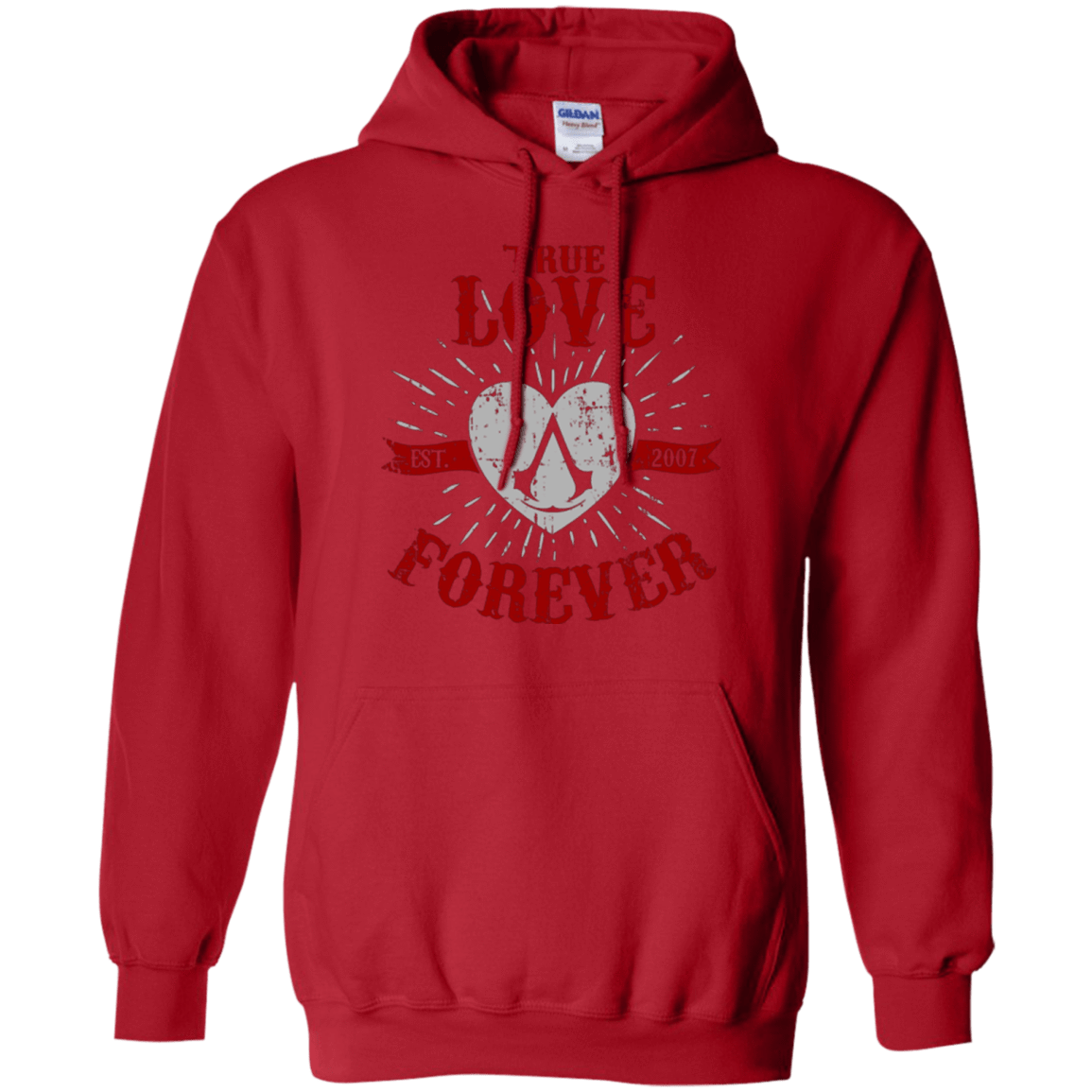 Sweatshirts Red / Small True Love Forever Assasin Pullover Hoodie