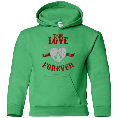 Sweatshirts Irish Green / YS True Love Forever Assasin Youth Hoodie