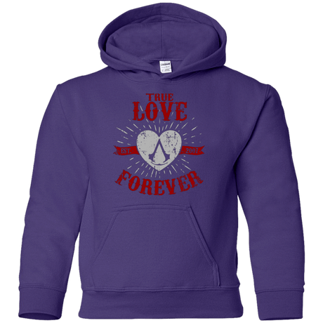 Sweatshirts Purple / YS True Love Forever Assasin Youth Hoodie