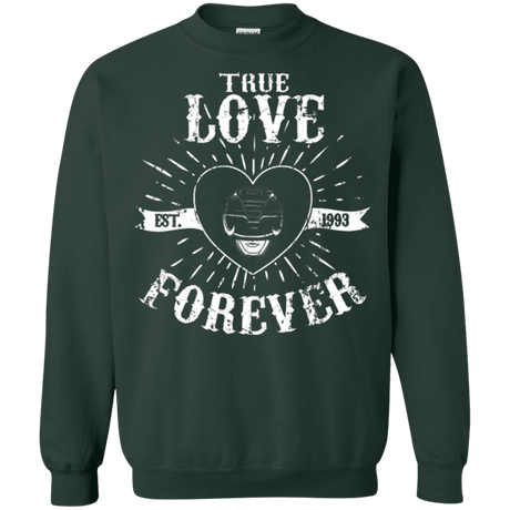 Sweatshirts Forest Green / Small True Love Forever Black Crewneck Sweatshirt