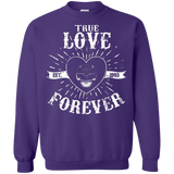 Sweatshirts Purple / Small True Love Forever Black Crewneck Sweatshirt