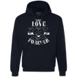 Sweatshirts Navy / Small True Love Forever Black Premium Fleece Hoodie