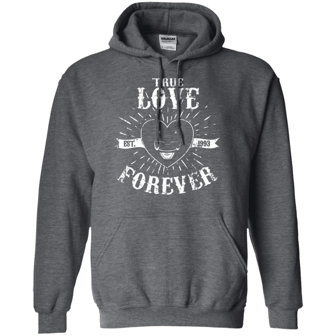 Sweatshirts Dark Heather / Small True Love Forever Black Pullover Hoodie