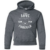 Sweatshirts Dark Heather / YS True Love Forever Black Youth Hoodie