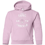 Sweatshirts Light Pink / YS True Love Forever Black Youth Hoodie