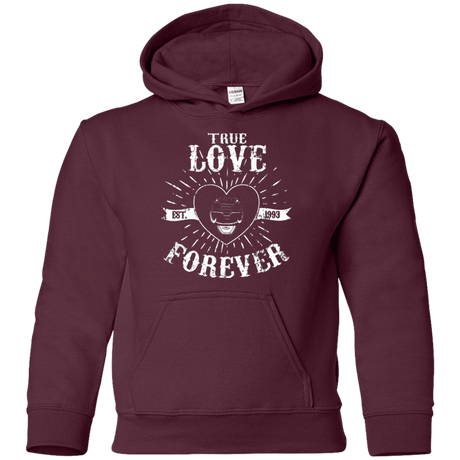 Sweatshirts Maroon / YS True Love Forever Black Youth Hoodie