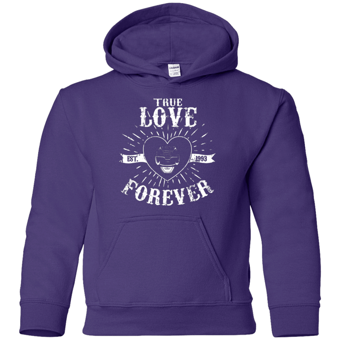 Sweatshirts Purple / YS True Love Forever Black Youth Hoodie