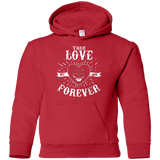 Sweatshirts Red / YS True Love Forever Black Youth Hoodie