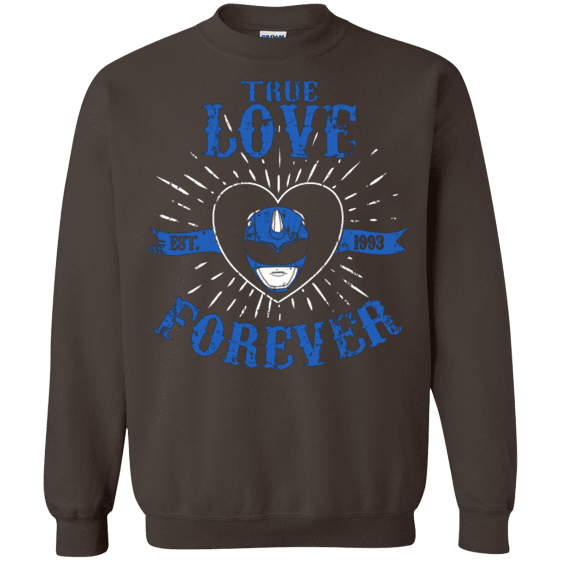 Sweatshirts Dark Chocolate / Small True Love Forever Blue Crewneck Sweatshirt